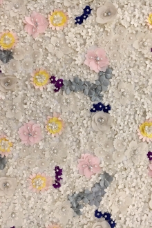 Appliqued Flowers on Beaded Illusion0