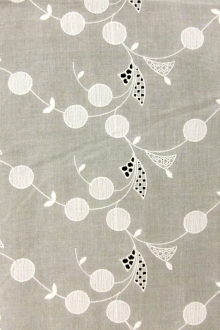 Embroidered Cotton Voile Eyelet in Vanilla0