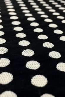 Cotton and Polyester Blend Woven Dot Brocade0