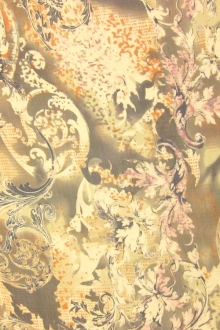 Printed Crinkle Silk Chiffon0