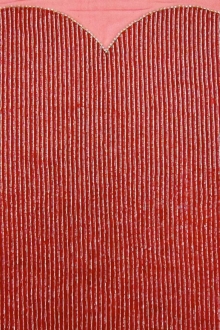 Suzanne Red Bugle Bead Embroidered Tulle Bodice 0