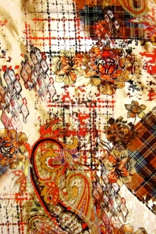 Printed Silk Charmeuse0