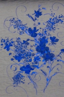 Silk Blend Metallic Fil Coupé Organza Cloqué Panel0