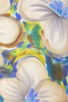 Hand Painted Silk Chiffon0