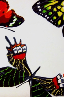 Silk Chiffon in Butterfly Print0