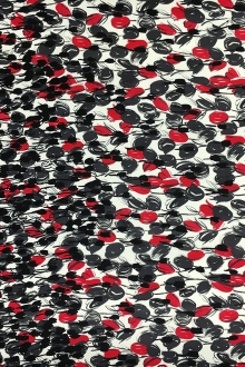 Printed Silk Gazar with Degradé Abstract Tulips0