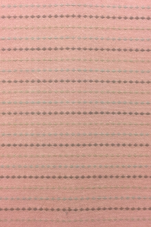 Japanese Cotton Woven Stripe Novelty in Salmon Pink0