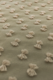 Silk and Cotton Swiss Dot Chiffon in Beige0