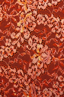 Beaded Metallic Chantilly Lace0