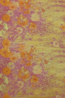 Metallic Silk Blend Organza Cloqué0