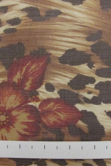 Printed and Painted Silk Crinkle Chiffon0