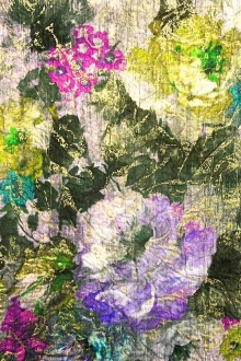 Metallic Silk Blend Cloqué0