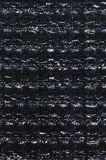 Lesage Cotton Blend Tweed in Navy0