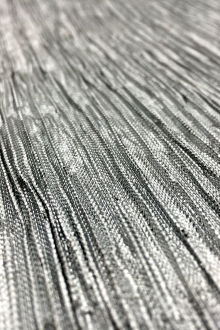 Novelty Shiny Metallic Plissé in Silver0