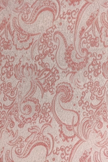 Polyester and Viscose Blend Metallic Paisley Brocade0