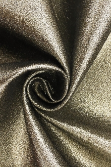 Polyester and Cotton Blend Lamé in Antique Silver0