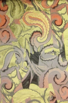 Polyester and Cotton Blend Brocade with Art Deco Patterns0