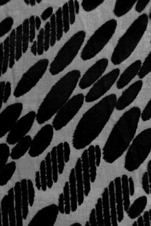 Silk and Rayon Burnout Velvet with Geometric Ovals0