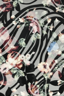 Silk Blend Printed Organza Fil Coupé0