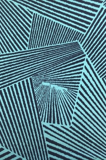 Poly Spandex Jersey Print in Navy and Aqua0