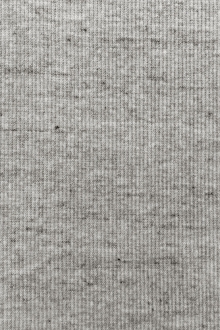 Japanese Cotton Rib Knit in Heather Grey0