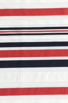 Viscose Blend Striped Organza0