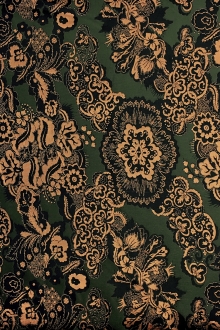 Metallic Jacquard with Rows of Flowers0