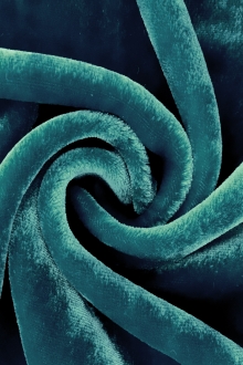 Silk and Rayon Velvet in Teal Blue0