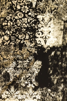 Printed Silk and Metallic Charmeuse0