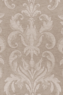 Poly Linen Double Gauze Filigree Damask in Blush0