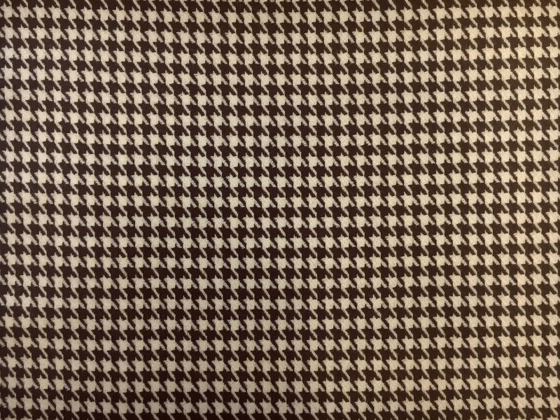 Italian Virgin Wool Houndstooth in Marrone0