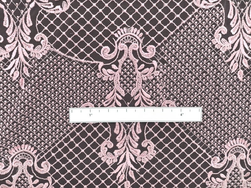 Beaded and Embroidered Illusion in Baby Pink1