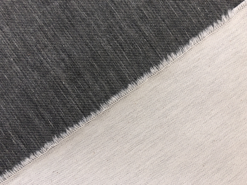 Doubleface Stretch Cotton Twill in Medium Heather Grey0