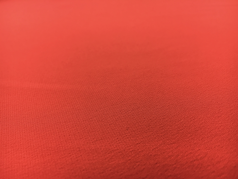 Italian Silk Marocain Crepe in Coral1