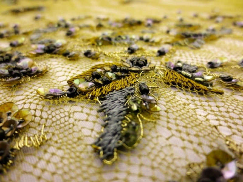 Beaded Metallic Chantilly Lace2