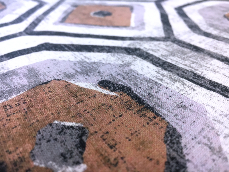 Linen Handkerchief Geometric Print 2