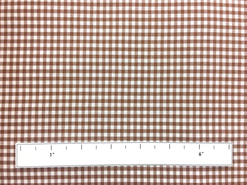 Carolina Cotton Gingham in Chocolate1