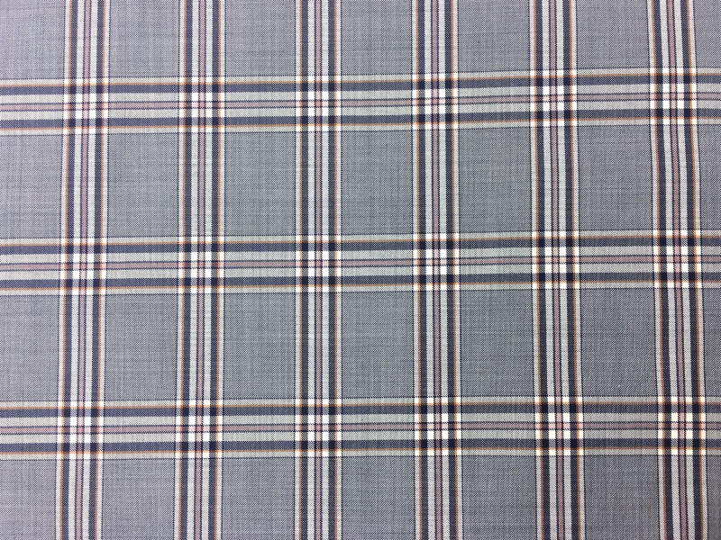 Italian Super 120s Virgin Wool Plaid0
