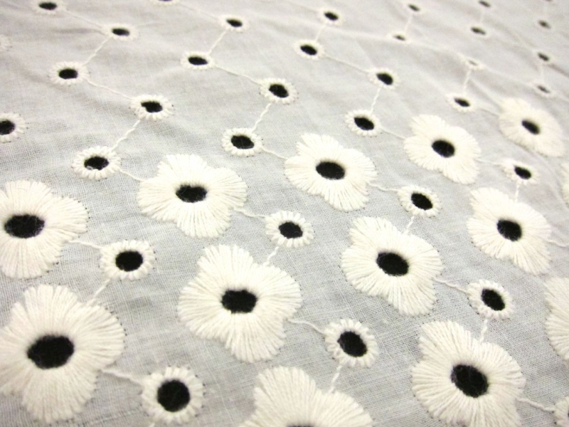 Cotton Eyelet in Ivory2