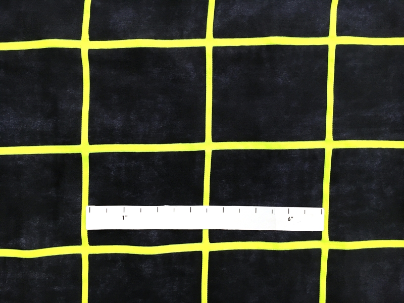 Silk Charmeuse Panel with Neon Puff Paint Grid1
