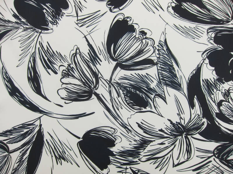 Printed Silk Zibeline0