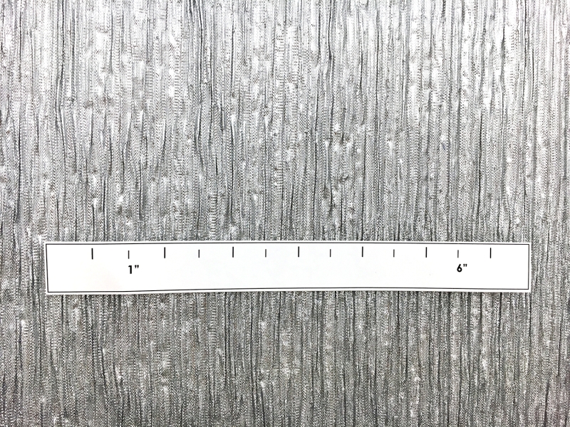 Novelty Shiny Metallic Plissé in Silver1