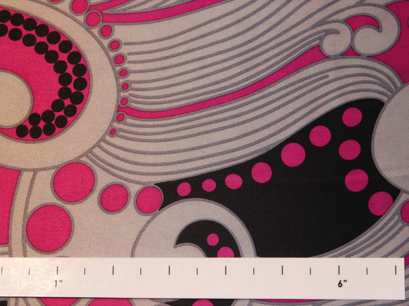 Printed Silk Charmeuse0