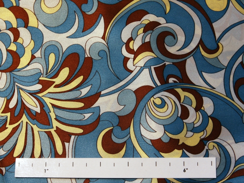 Printed Silk Charmeuse0