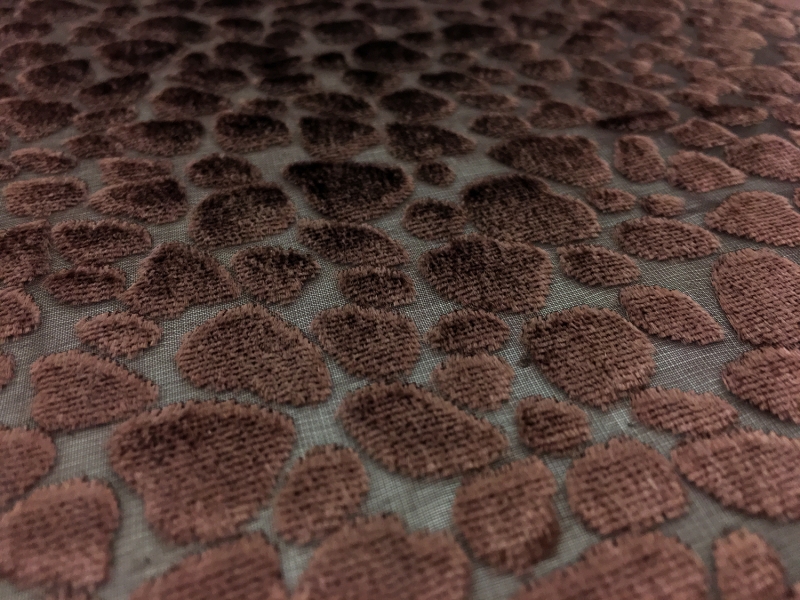 Poly Rayon Burnout Velvet With Dots2