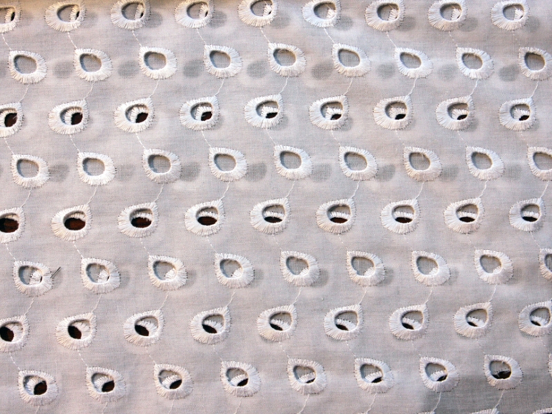 Cotton Eyelet in White1