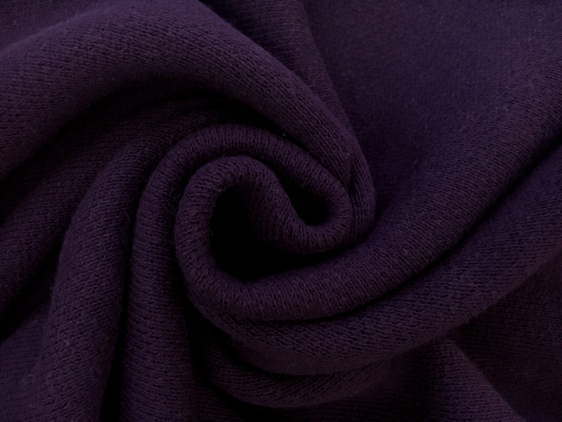 Large Loop Cotton French Terry Knit in Plum1