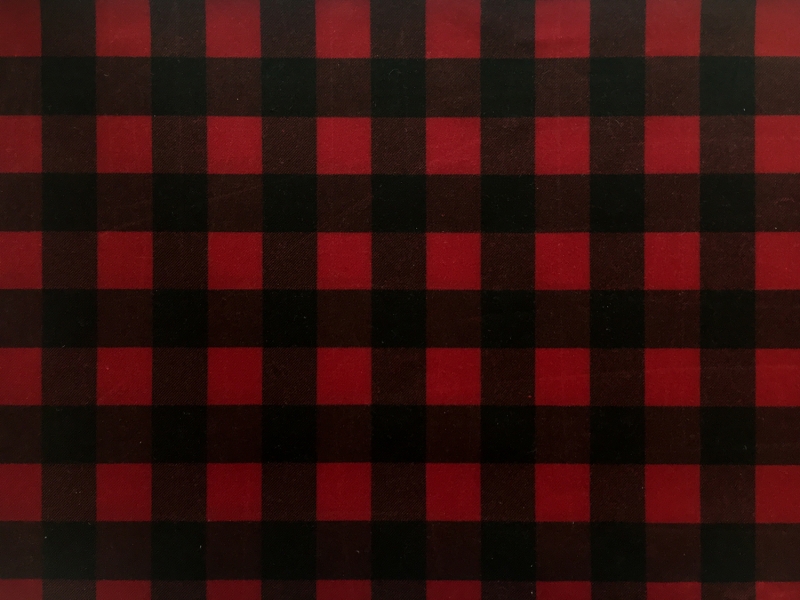 Cotton Wax Cloth in Buffalo Plaid0
