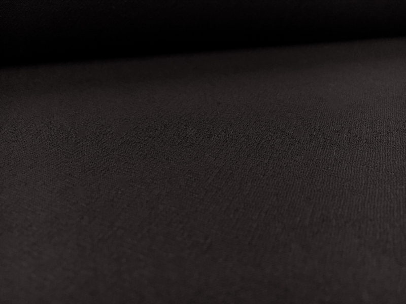 Italian Virgin Wool Challis in Black1