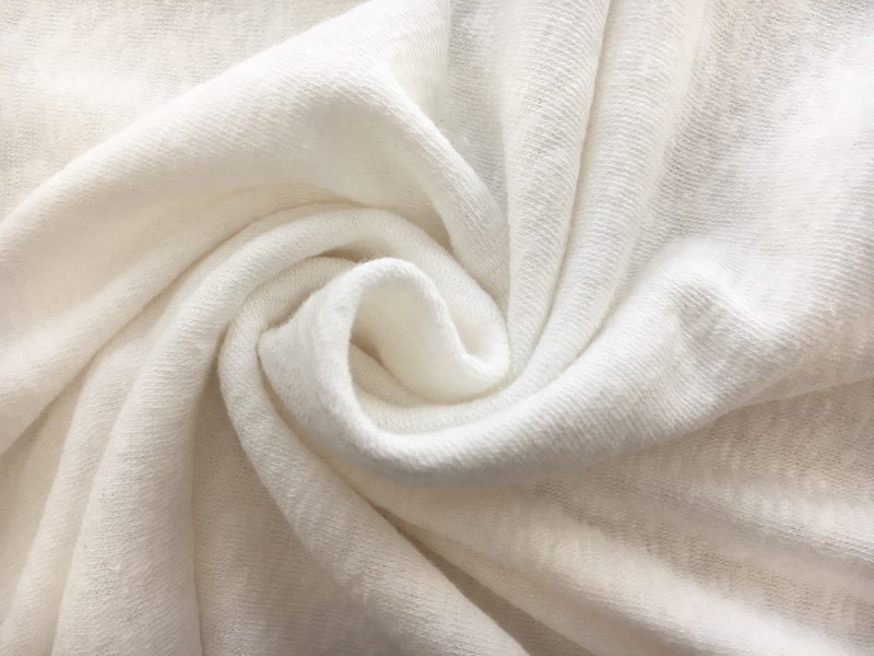 Japanese Cotton Blend Terry Knit in White2